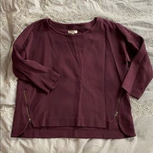 Madewell Side Zip 3/4 Top